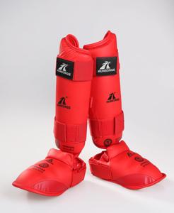 Guanti da Karate omologati Wkf con protezione per Karate e protezione per il piede da Karate in colore rosso e blu - Product Image 5