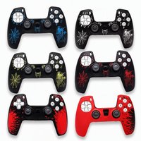 Coque de protection en silicone avec poignées pour manettes DualSense PS5 et joysticks offerts