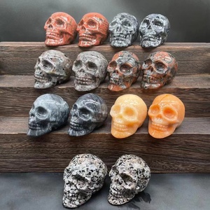 7cm Natural Stones Healing Gemstone <b>Crystal</b> Skulls Carving Crafts Amethyst <b>Crystal</b> Gifts Hallowmas - Product Image 1