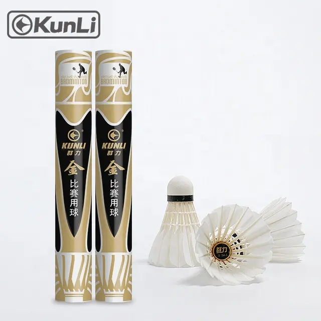 Natural Foamed Plastic Head Shuttle Cork 3 in 1 Air Goose Feather Kunli Ball Shuttlecocks Badminton For Tournament