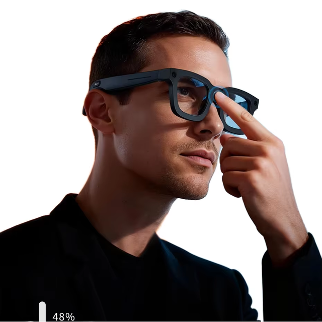AI Smart Glasses 2K Video Recording Dual Camera HD Real-time Translation Voice Assistant AR Navigation IPX-5/IPX-6 Waterproof
