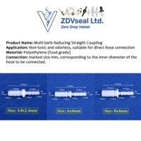 ZDVseal 11mm x 4mm PE réducteur de ligne de carburant adaptateur Luer tuyau en ligne connecteur de raccord droit barbe