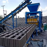 Machine à blocs de ciment semi-automatique QT4-24, ensemble de production complet