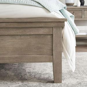 Simple Modern Solid Wood <b>Frame</b> Bed Designs Bedroom Furniture King Queen Size Wooden Bed - Product Image 6