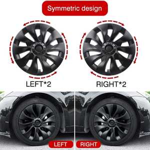 Soporte negro mate Logo Simetría (4 PCS) <span class=keywords><strong>Tapacubos</strong></span> Cubierta de rueda de <span class=keywords><strong>18</strong></span> <span class=keywords><strong>pulgadas</strong></span> para Tesla Model 3 2020 2021 2022 2023 - Product Image 2