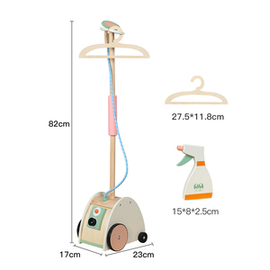 En gros, Jouets de jeu de rôle en bois pour enfants, comprenant une <span class=keywords><strong>machine</strong></span> à repasser les vêtements et des accessoires de ménage miniature - Product Image 5