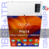 Tablet PC Octa Core de 12 Pulgadas con Marca Personalizada, Android, Doble SIM, 16GB+1TB para Uso Educativo con Capacidad de Llamada Telefónica