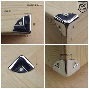 Support d'angle en fer chromé Anwang AW022-23, protecteur de meubles - Product Image 4