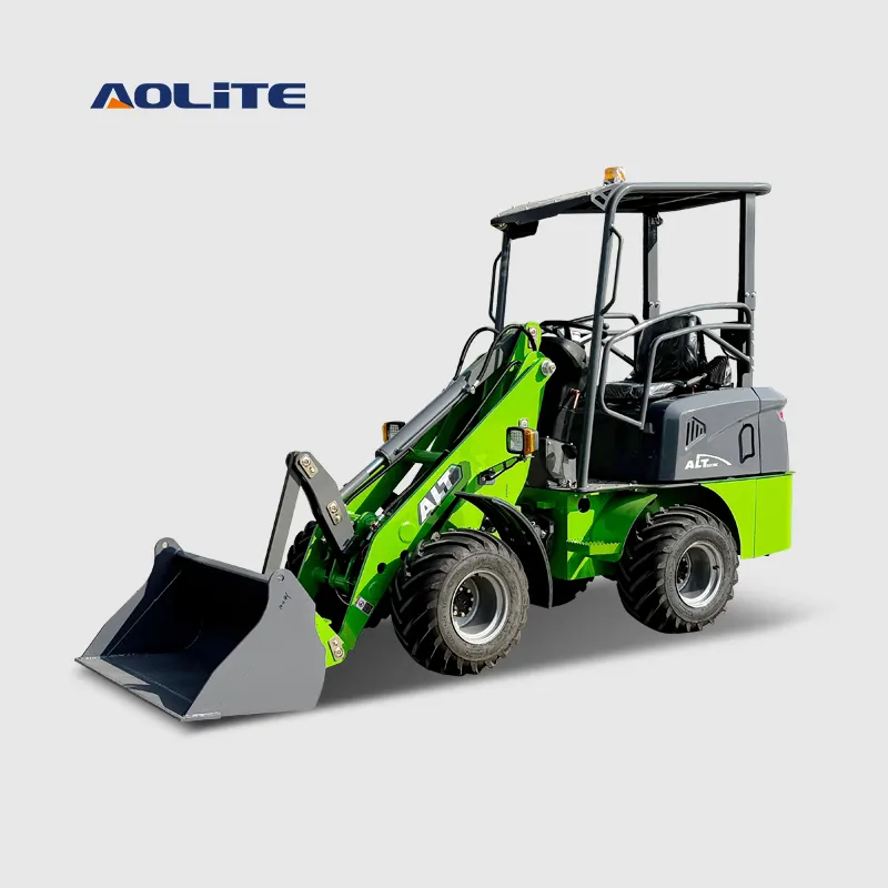 Aolite E606 Ce Chinese Front-End Telescopische Wiellader Alt Nieuwe Mini Batterij Aangedreven 4 Wielen Kleine All-Terrain Elektrische Heftruck