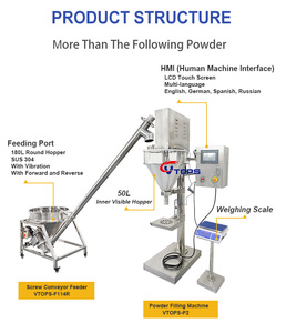 Vtops Hoogwaardige 304 Roestvrijstalen <span class=keywords><strong>Hopper</strong></span> Poeder Feeder Vijzel Schroef Transportband - Product Image 4