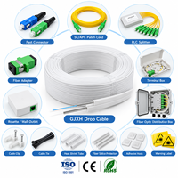 Kabel Serat Optik Single Mode UKCC GJXH FTTH Indoor Drop Cable untuk Instalasi Broadband Hunian