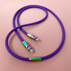 Cable USB-C a Silicona Maobos Modelo 41 con Blindaje Trenzado, Carga Rápida de 5A, Certificado MFi para <span class=keywords><strong>iPhone</strong></span> 11/12/13/14 - Product Image 4