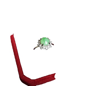 Bague ajustable en argent plaqué 925 de style antique, filigrane en jade, motif floral complexe, inspiration vintage, bague pour femme, jadéite - Product Image 2