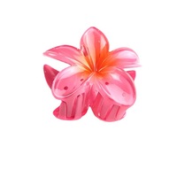 Vente en gros transfrontalière de la pince à cheveux fleurie en forme d'œuf, couleur bonbon, transparente et colorée, pour l'arrière de la tête, best-seller