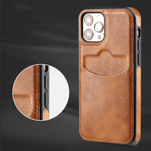 Étui arrière pour téléphone portable avec fente pour carte de visite Étui en cuir PU pour iPhone 11 12 13 14 15 16 Pro Max - Product Image 6