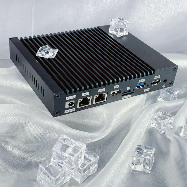 Edge Gate Way Fanless Industrial Computer Din Rail Embedded Mini Pc