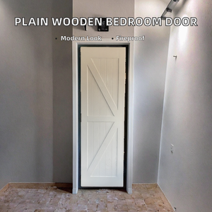 Puerta de Madera Moldeada para Interiores de Almacenes con Acabado Moderno, Material MDF con Prevención de Incendios - Product Image 2