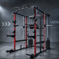 Rak Latihan Fungsional Eonfit E5 Smith Machine Power Rack Sistem Katrol Pivot Arm Lat Pulldown Squat Cage Home Gym untuk Latihan Kekuatan
