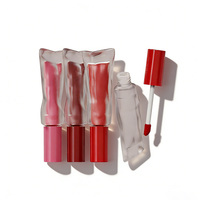 Tube de rouge à lèvres en PETG translucide givré de 7 ml, emballage cosmétique de forme unique pour rouge à lèvres et produits pour les lèvres
