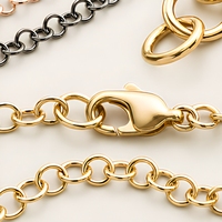 Collier chaîne à maillons ovales personnalisé pour femmes, vente en gros