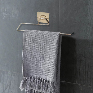Simple <b>bathroom</b> towel rack, multi-functional storage rack, no-drill stainless steel single-buckle toilet paper holder, <b>kitchen</b> - Product Image 1
