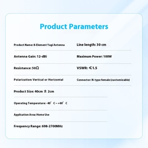 Agd Tăng Cao CDMA Đầy Đủ Ban Nhạc 698-2700Mhz ABS Yagi Antenna GSM Khuếch Đại Tín Hiệu Tăng Cường Truyền Thông - Product Image 3