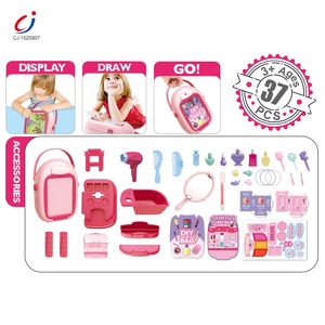 Chengji niños espejo de plástico tocador juguete maleta portátil estilo princesa juego de simulación preescolar niños Juego de <span class=keywords><strong>maquillaje</strong></span> - Product Image 4