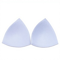Coussinets de soutien-gorge en mousse PU respirante en tissu polyester, moulés, triangulaires pointus, en éponge micro-massante, pour sous-vêtements, maillots de bain et vêtements de sport