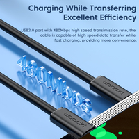 Cable de Carga Rápida Toocki 60W C-C con Pantalla Digital, Transferencia de Datos de 480Mbps, Núcleo Multifilar, Chip Inteligente para Tablet