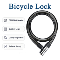 Antivol de vélo robuste avec câble en acier épais de 12 mm, antivol pour vélo électrique et VTT, portable, pour l'exportation