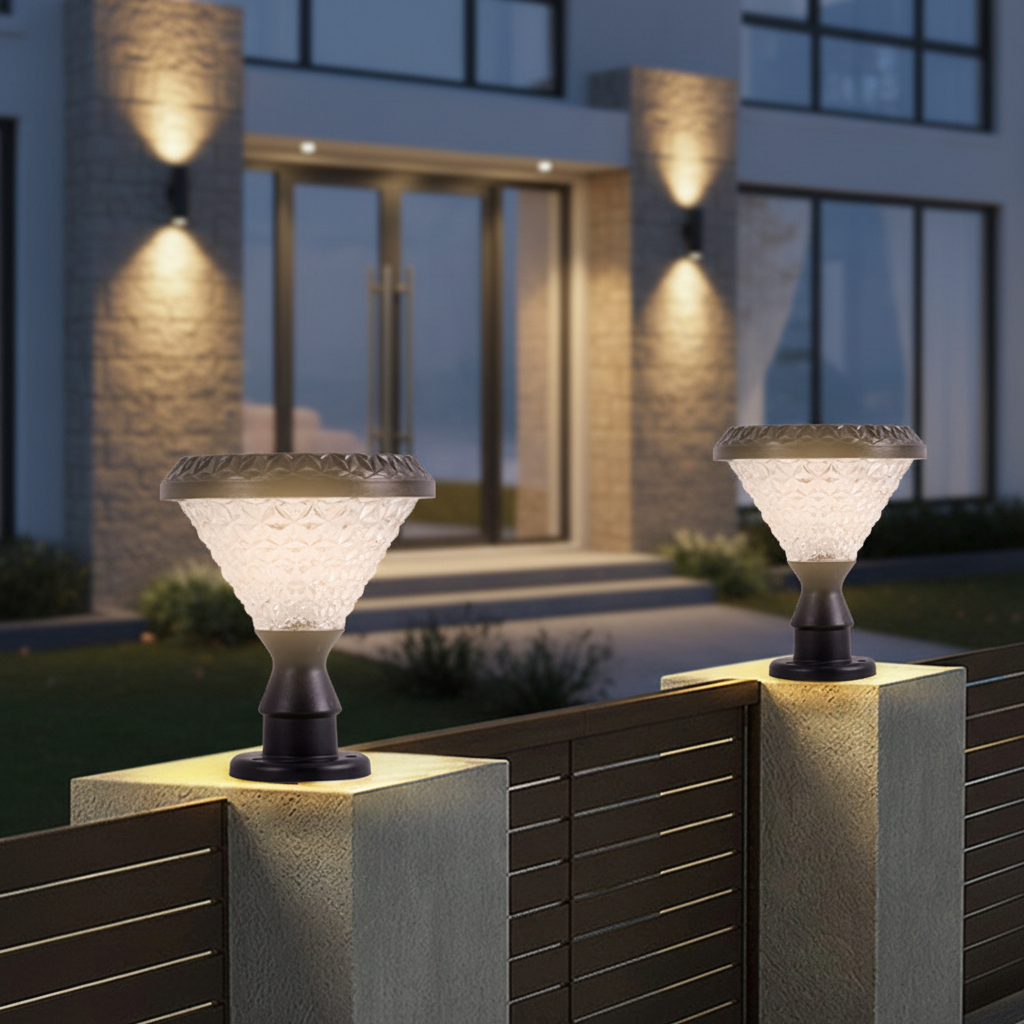 High Lumen Courtyard Lamp SMD2835 Mono Solar Panel Low Power Consumption 20w RGB Waterproof IP65 Solar Garden Lights