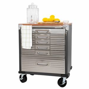 Meilleure vente Planche à découper en bois massif personnalisée Island Top Butcher Block Chariot de cuisine en bois - Product Image 4