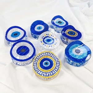 Nouvelle Arrivée 2026 – <span class=keywords><strong>Pince</strong></span> à Cheveux Ronde de 6 cm de Haute Qualité, Personnalisée, Motif Œil de Diable, Élégante, Yeux Bleus - Product Image 3