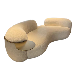 Ensemble de canapés modulaires de style moderne pour hôtel, salon, tissu en velours, pieds en acier inoxydable, structure en bois, rembourrage en éponge, meubles pour la maison - Product Image 3