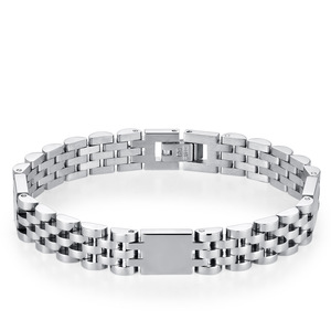 Classic Stainless Steel Chain Link Bracelet Gold Plated Silver Unisex Jewelry for <b>Men</b> Women - Product Image 5