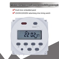 Interruptor temporizador CN101A AC/DC 12V 24V 110V 120V 220V 230V 240V Digital LCD Power Week Mini interruptor de tiempo programable relé 8A a 16A