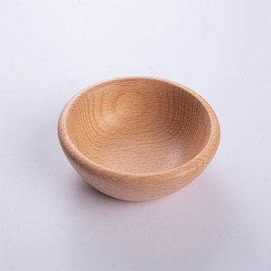 Vaisselle de qualité supérieure pour servir des collations, des trempettes, des noix, bol à fruits en bois de 10 cm, finition naturelle brillante, texture lisse - Product Image 2