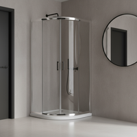 Cabine de douche moderne en alliage d'aluminium avec verre enduit de 6 mm d'épaisseur Dimensions personnalisées Conception du cadre