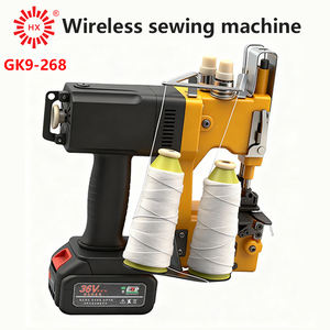 Máquina de Coser <span class=keywords><strong>Industrial</strong></span> Portátil GK9-268 de Doble Línea y Doble Aguja, con Motor a Batería, de Alta Velocidad, Operación Manual, Nueva con Parasol - Product Image 3