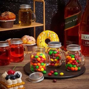 Mini bocal en verre transparent avec couvercles, impression de logo personnalisé, usage domestique, vente en gros - Product Image 2