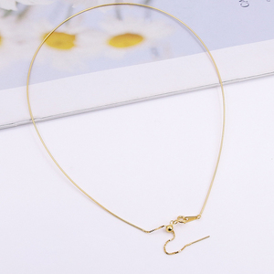 Gargantilla de cadena de alambre de serpiente de 1mm, Plata de Ley 925, bricolaje, con pin - Product Image 6