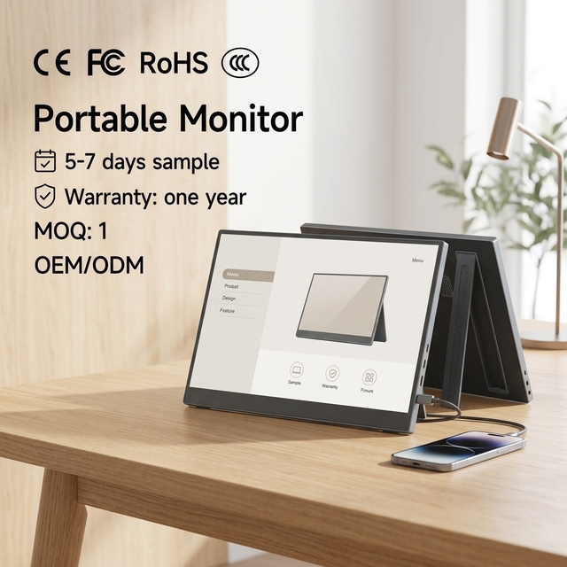 Multi-Size 11.6-18.5 Inch Portable Touchscreen Display  IPS Second Screen with Type-C Connection for Laptop Mobile Productivity