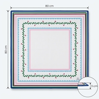 Tapis de jeu de Mahjong Floral Papillon 80x80cm en Velours Technique Imperméable avec Caoutchouc de 3cm d'épaisseur, Protection de Table Luxe Insonorisante