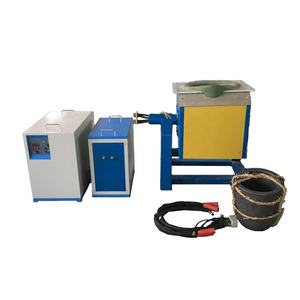 Fourneau de fusion à induction pour l'or, l'argent et le cuivre de 45 KW 380 <span class=keywords><strong>V</strong></span> 3 P 50 KG, alimenté par l'électricité - Product Image 1