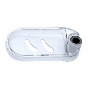Jabonera ovalada con adaptador de varilla ajustable cromado - Product Image 1