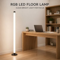 Lampe de sol intelligente RGB 10W LED, lumière sur pied, commande à distance par application, commande vocale, synchronisation musicale, éclairage moderne pour la maison