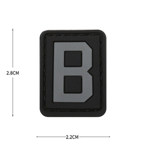 Bestselling PVC <span class=keywords><strong>Hook</strong></span> <span class=keywords><strong>and</strong></span> <span class=keywords><strong>Loop</strong></span> Patches com Letras Inglesas & Números Árabes para Vestuário Mochilas Calçado Acessórios - Product Image 5