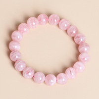 Bracelet en perles de Quartz Rose naturel de Madagascar, 6mm, 8mm, 10mm, Bracelets en perles de cristal pour femmes, accessoire de bijoux en pierres précieuses