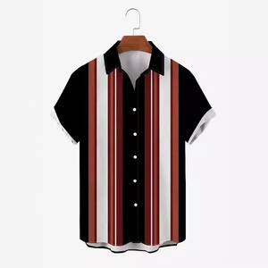 Camisas tropicales personalizadas botón abajo vacaciones Casual <span class=keywords><strong>Hawaiano</strong></span> manga corta hombres camisas de playa sueltas - Product Image 3