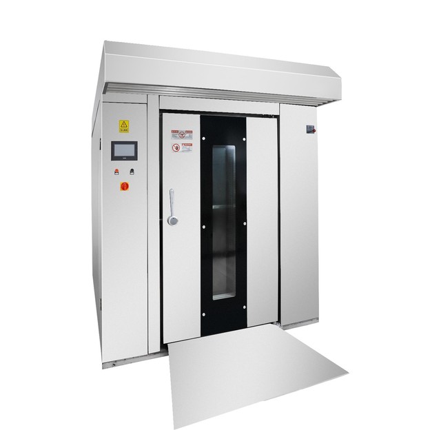 Large Capacity Precise Temperature Control 32 Tray Hamburger Loaf Switch Electric Oven Rotary  for Food Factory Hotel Kitchen